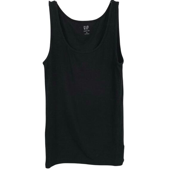 Gap Women Sleeveless Modern Tank Top Black Basic Minimalist Size Medium Tall - Picture 1 of 5